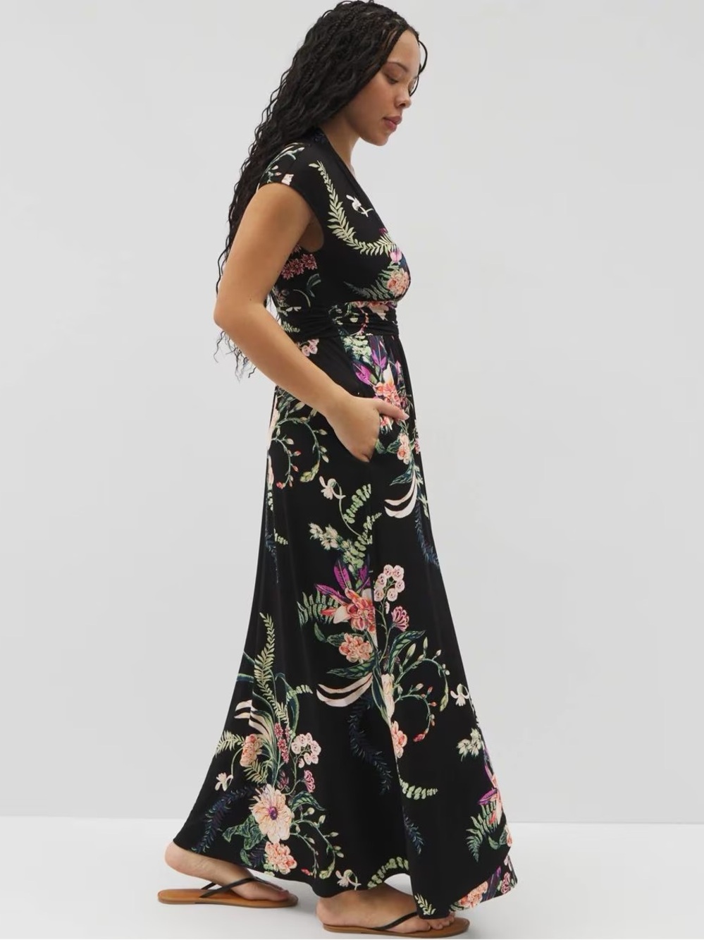 Soma maxi dress in paradise plumes print - Picture 4 of 4